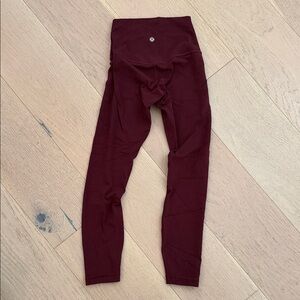 Lululemon Athletica Burgundy Leggings